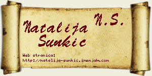 Natalija Šunkić vizit kartica